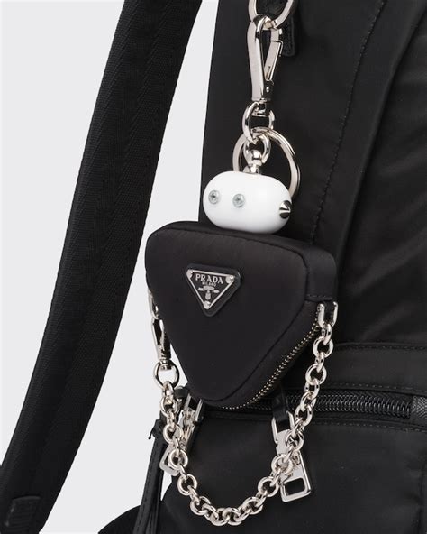 Prada nylon keychain